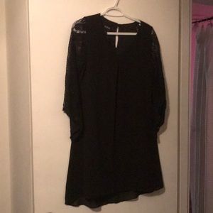 A. BYER Dress with lace mid length sleeves